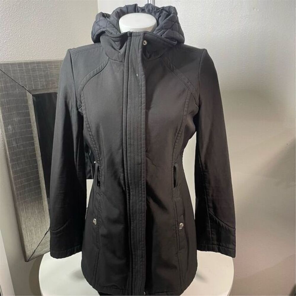Miss Sixty M60 Women's Quilted Softshell Jacket Black Size S Hooded